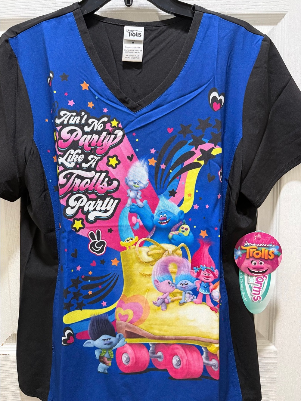 Cherokee-Tooniforms DreamWorks Trolls Party Scrub Top